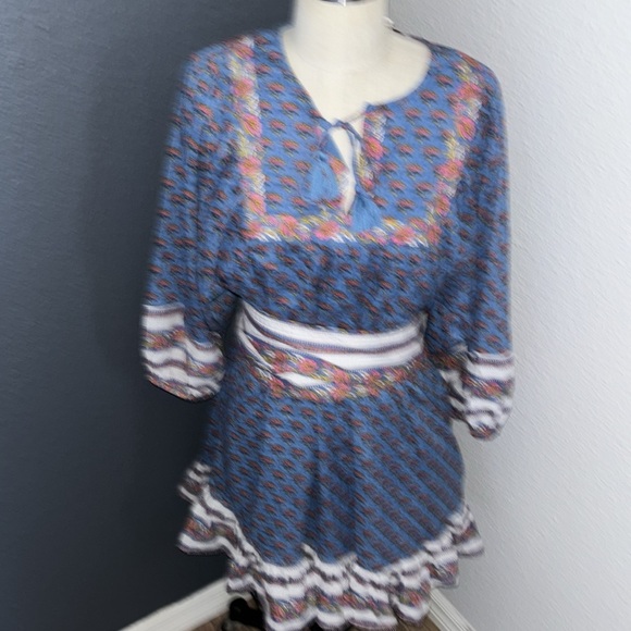 Cleobella Blue Multi MAGGIE mini dress - Picture 4 of 4